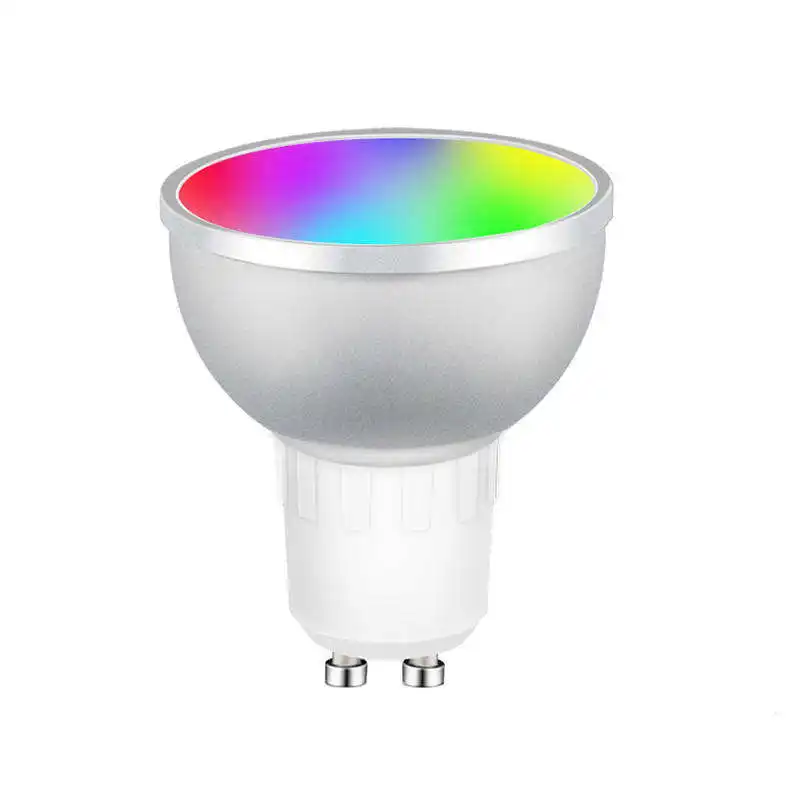 Tuya Gu10 รีโมทคอนโทรล LED สมาร์ทหลอดไฟ Wifi แสง RGB สีสมาร์ทหลอดไฟพร้อมผู้ช่วยเสียง Alexa