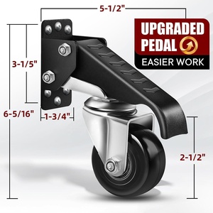 Workbench <span class=keywords><strong>Caster</strong></span> Wheel Einziehbare Rollen Seiten montage Verstellbare, langlebige Stahl konstruktion Stepdown-Rollen - Product Image 2