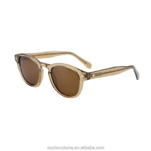 Acetate Retro Sunglasses Transparent Tortoiseshell Mirror Lens Eye Sun Glasses Polarized Sunglasses Ready For Stock Shipping
