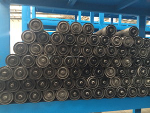 Bán buôn 108mm thép carbon vành đai băng tải hỗ trợ con lăn điều kiện mới máng làm biếng với bề mặt sơn - Product Image 4