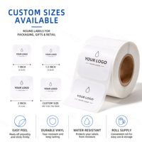 Étiquette autocollante en vinyle PVC imprimée avec logo personnalisé, rouleau d'autocollants pour bouteille, boîte, emballage de produits cosmétiques