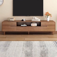 Meuble TV pour salon, utilisation domestique, meuble de rangement sur pied, table basse intégrée, combinaison de meuble d'appoint, design simple
