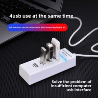 Hub USB 3.0 Empat Port Kecepatan Tinggi dengan Extender dan Splitter Komputer untuk Transfer Data Cepat USB 3.2 Gen 1 Tipe-A