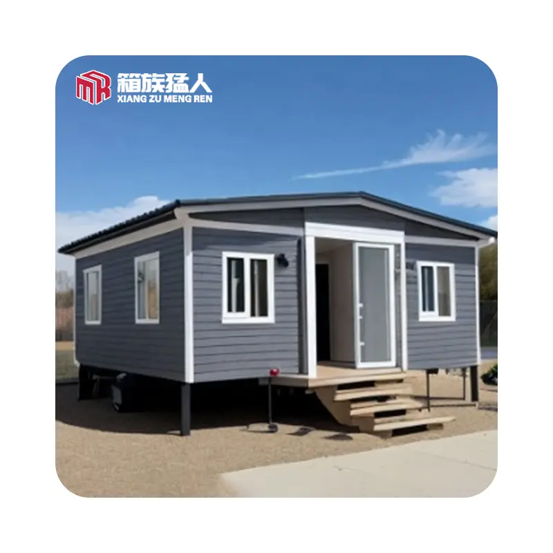 Prefab Casa Portable Prefabricated tiny well camp villa 20ft folding cargo home 40ft expandable container house with fu