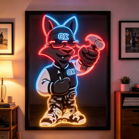 Peinture décorative aux néons, art lumineux LED personnalisé, peinture décorative avec éclairage UV, forme et design gratuits, décoration aux néons