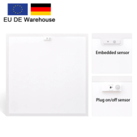 Entrepôt allemand Mouvement humain BLE PIR/Capteur de lumière du jour 40w 60x60 Panneau lumineux LED intelligent ultra fin pour le bureau
