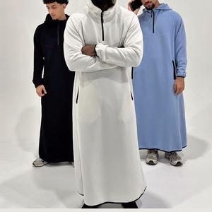 Thobe Homme Premium Personnalisé à Capuche et Fermeture Éclair, Manches Longues, Style Jubba, pour Hommes Marocains Musulmans, Nouveau Design - Product Image 4
