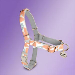 Harnais en coton pour chien, taille L, élégant, respirant, anti-traction, personnalisé, accessoire de mode pour animaux de compagnie, design anti-traction pour chiens - Product Image 1