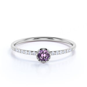 Wholesale 925 Sterling Silver Gold Plated High Quality Amethyst Oval Cut Classic <b>Dainty</b> Gemstones Wedding <b>Ring</b> - Product Image 1