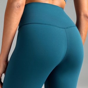 Legging de sport pour femme de haute qualité, couleur unie, taille haute, tricoté, respirant, pour entraînement, yoga, fitness, décontracté - Product Image 3