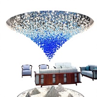 Lustres en cristal pour restaurants et hôtels, source de lumière LED, taille et style personnalisés, installation pour hall d'entrée, salle de banquet, salles à manger