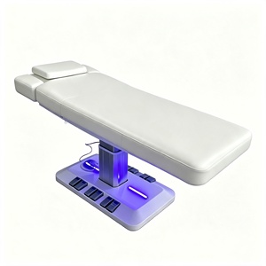 Electric Facial <b>Bed</b> Aesthetic Treatment Couch Height Adjustable Beauty Salon <b>Bed</b> Medical Tattoo Massage <b>Bed</b> with <b>LED</b> Light Base - Product Image 5