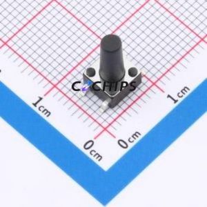 TS-1095PS-A15B2-C3D2 Tactile Switch SMD-4P,6x6mm Switch Single Pole Single Throw Round Button 1.8N Vertical Mount - Product Image 1
