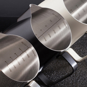 Brocca per <span class=keywords><strong>Latte</strong></span> in Acciaio Inox Nero da 600ml per Espresso, <span class=keywords><strong>Latte</strong></span> Art, Montare Crema e Schiuma, Accessorio per Macchina da Caffè - Product Image 5