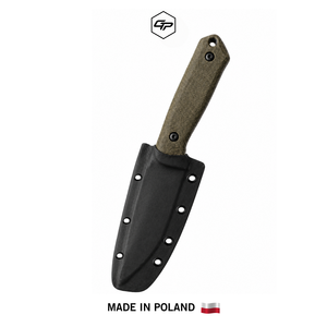 Couteau de chasse à lame fixe en acier O2 de qualité artisanale, fabrication DIY, pointe tombante, manche plein, avec étui Kydex, OEM - Product Image 3