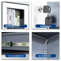 Archivador Moderno Minimalista Antirrobo, Partición Lateral para Escritorio, para Oficina