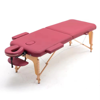 Leichtgewichtiges, höhenverstellbares, robustes Holzgestell, 2-teilige, faltbare, tragbare Massageliege für Gesichtsbehandlungen und Spa