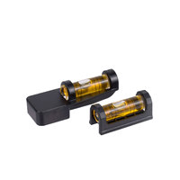 2 niveaux à bulle magnétiques verts personnalisés, mini type, base en plastique ABS, niveau à bulle avec 2 flacons pour utilisation en machine