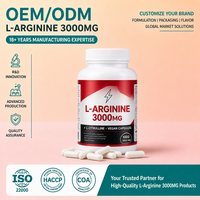 Capsules de L-Arginine 3000mg OEM ODM Marque Privée Vente en Gros Haute Qualité Stock Disponible Acide Aminé Énergie pour l'Entraînement et les Protéines
