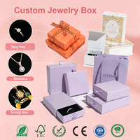 Caja de Joyería Rígida Lista para Enviar, Caja de Almacenamiento de Lujo, Caja de Embalaje de Joyería de Papel, Logotipo Personalizado, Cierre Magnético Reciclable, Caja de Regalo