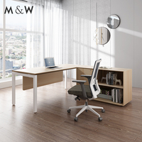 Vente en gros de table de direction en bois, ensemble de gestion de meubles blancs, bureau de luxe de M & W