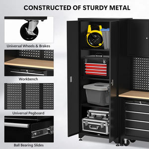 Banc de travail modulaire robuste et combinaison d'armoire à outils, rangement d'atelier pour garages, support OEM pour le rangement d'outils - Product Image 3
