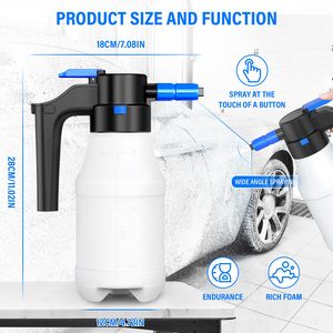 Для автомойки или полива садовых растений 1.5L бутылка 2600 мАч батарея с USB Перезаряжаемый Электрический пенный распылитель - Product Image 3