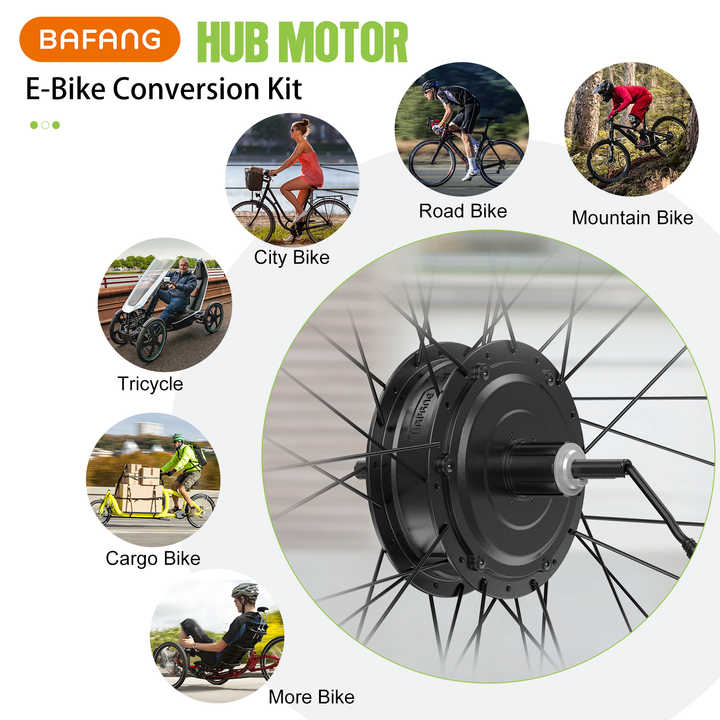 Bafang 48V 500W Brushless Hub Motor Electric Bike Conversion Kit