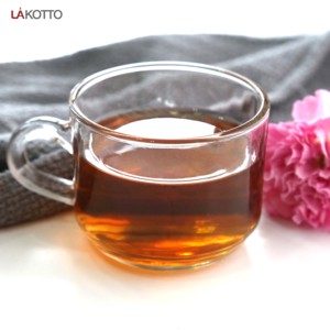 Taza de agua potable con mango transparente, vaso de vino, cerveza, 200ml - Product Image 5