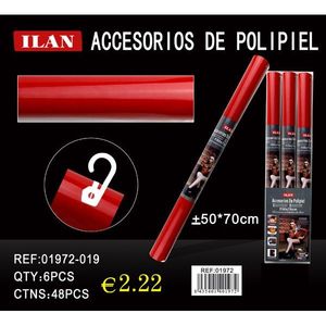 Rotolo di Accessori in Ecopelle Ilan 50x70cm, Pelle Sintetica Rossa per Artigianato e Progetti Fai-da-Te - Product Image 3