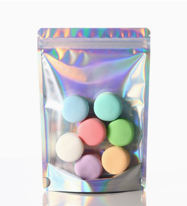 Holographic Types Stand up Pouch with clear Front Ziplock Doypack Pouch Mylar <b>Bag</b> with <b>Transparent</b> Front - Product Image 6
