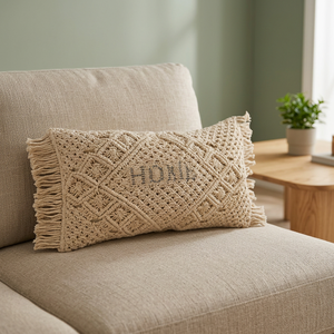 Nouvelles Housses de Coussin Bohèmes Vintage Turquoise à Motifs Floraux 45x45 CM en Coton et Laine Crochetée, Motifs Feuilles Festifs, Lavables - Product Image 3