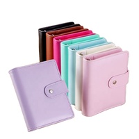 Blanc A7 PU cuir anneaux liants en gros Mini Budget classeur portefeuille avec fermeture éclair enveloppes Journal