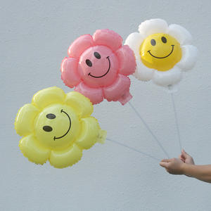 Macaron marguerite pince support <span class=keywords><strong>tige</strong></span> ballons <span class=keywords><strong>gonflable</strong></span> feuille d'air Globos enfants bébé anniversaire jouets - Product Image 3