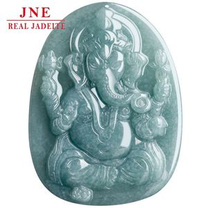 Beni genuini naturale giada blu acqua elefante dio ghiaccio giada pietra ciondolo tronco dio della ricchezza <span class=keywords><strong>uomini</strong></span> ciondolo in giada donna - Product Image 5