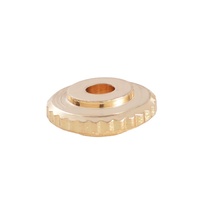 Bracelet de bricolage à petits trous, perles en or véritable 18K, Roulette en forme d'ovni, entretoise lisse, motif de dent géante, perles d'espacement, vente en gros