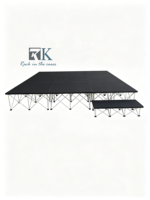 Scène portable professionnelle en contreplaqué avec podium en alliage d'aluminium pour théâtre, chorale, spectacle, mariage