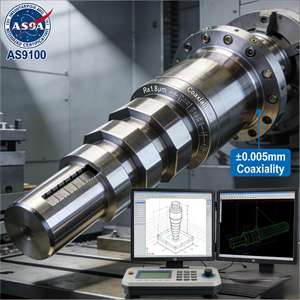 Ensemble de broche à énergie nouvelle usiné par CNC |   Acier allié de précision ±0,005 mm |   OEM/ODM pour éoliennes - Product Image 1