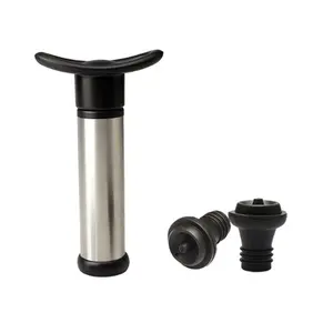 Wholesale Stainless Steel Air Pump Vacuum Wine Stoppers, Vacuum Wine Saver Pump with Wine Bottle Stoppers