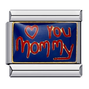 Abalorios Modulares DIY de Acero Inoxidable con Temática de Amor Familiar: Mamá, Papá, Hija, Hijo, Sobrina, Esmaltados, Estilo Italiano, para Pulseras y Joyería - Product Image 3