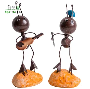 Metal Ant Ornament Gifts Sculpture Figurine Animal Office Crafts Interior Decorations Living Room Decorations