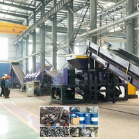 Broyeur à marteaux industriel pour ferraille, déchiqueteur de déchets dangereux, ligne de recyclage de fûts métalliques et de bidons d'huile