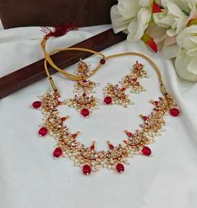 Top fabricant indien qualité supérieure multicolore Kundan collier mariée élégant bijoux de mode pour fille - Product Image 2