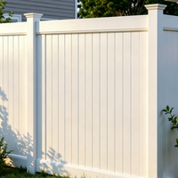 Panneaux et portails de clôture en vinyle blanc pour véranda, 1,83 m H x 2,44 m L, finition vinyle poudré transparent, écologique, pour balcon et jardin