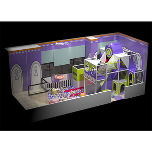 <b>Indoor</b> Kids Playground School Use 13.5*5*3.5M 44*16.5*11.5ft 67.5sqm 726sqft Ball Pit Projection Game Roller <b>Slide</b> Wave <b>Slide</b> - Product Image 2