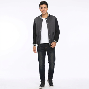 Veste universitaire pour homme de qualité supérieure avec logo personnalisé, respirante et confortable, veste de baseball pour homme à prix avantageux - Product Image 1