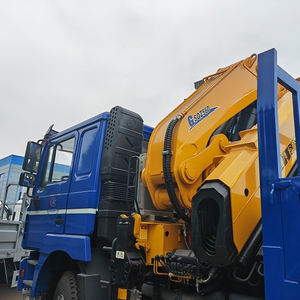 8x4 섀먼 장착 25 톤화물 리프팅 운송 너클 붐 대형 크레인 트럭 - Product Image 5