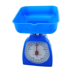 Barato 1-5KG ABS Plástico Manual Primavera Mecânica Dial Cozinha Escala