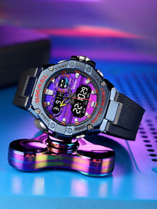 SMAEL 8066 mode étanche sport <span class=keywords><strong>chrono</strong></span> montre extérieur montre-bracelet analogique numérique double affichage montres pour hommes - Product Image 5