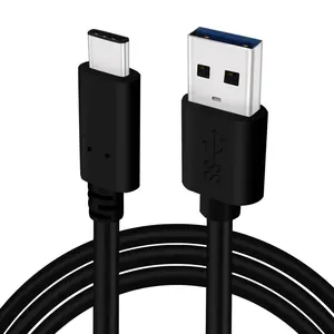 USB3.0 5Gbps Fast Charging Type-C Cable 3A60W Power 60W 2m/3m/1m Molded PVC Connection Wire for Power Banks and Chargers
